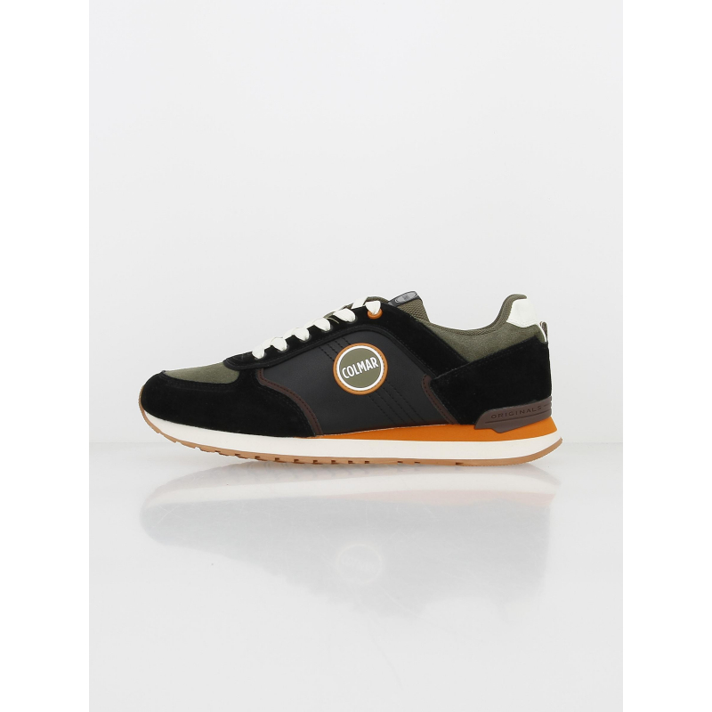 Baskets travis block noir kaki orange homme - Colmar