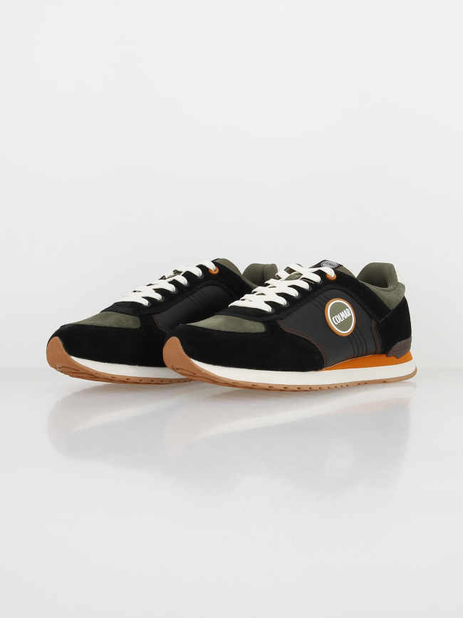 Baskets travis block noir kaki orange homme - Colmar