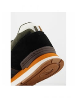 Baskets travis block noir kaki orange homme - Colmar