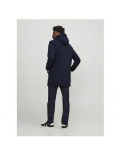 Blouson long doublé sherpa bleu marine homme - Jack & Jones