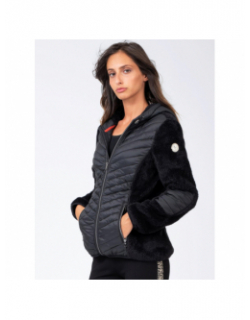 Veste bi-matière polaire dinn noir femme - Sun Valley