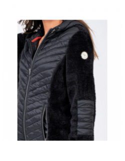 Veste bi-matière polaire dinn noir femme - Sun Valley