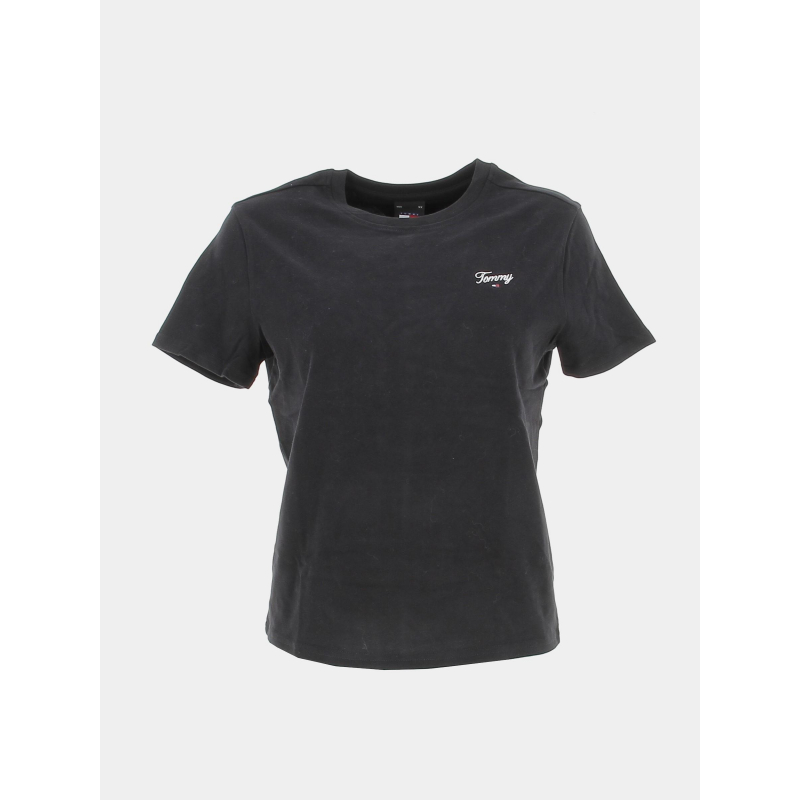 T-shirt regular script noir femme - Tommy Jeans