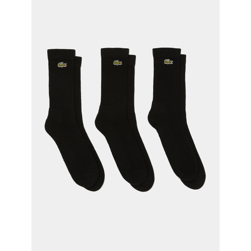 3 paires de chaussettes hautes performance noir - Lacoste