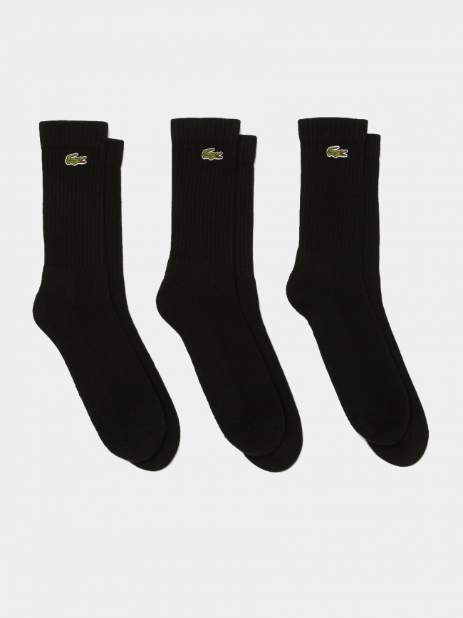 3 paires de chaussettes hautes performance noir - Lacoste