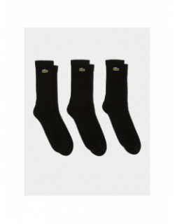 3 paires de chaussettes hautes performance noir - Lacoste