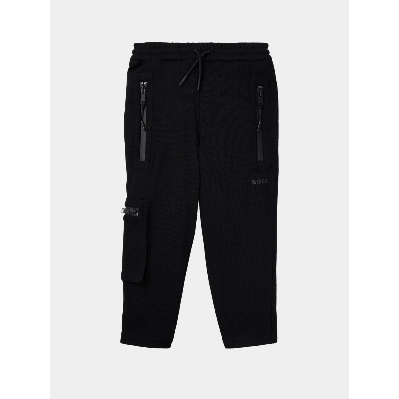 Jogging cargo droit noir garçon - Boss