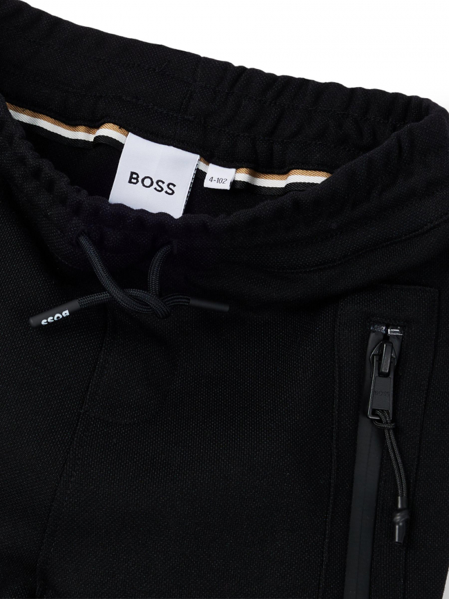 Jogging cargo droit noir garçon - Boss