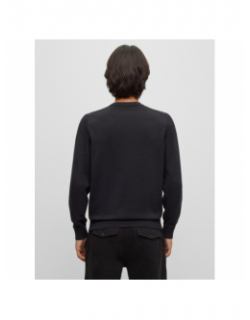 Pull fin noir discount homme