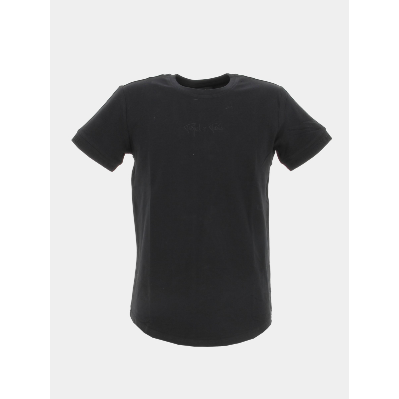 T-shirt uni logo brodé noir homme - Project X Paris