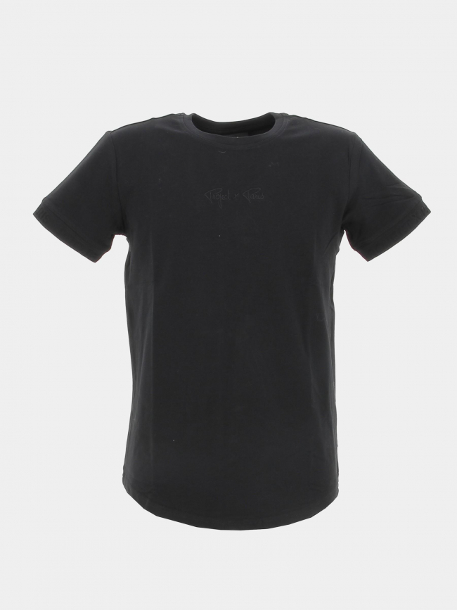 T-shirt uni logo brodé noir homme - Project X Paris