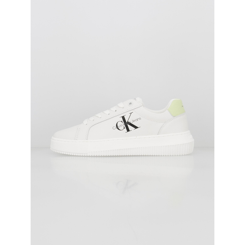 Baskets chunky cupsole vert blanc femme - Calvin Klein Jeans