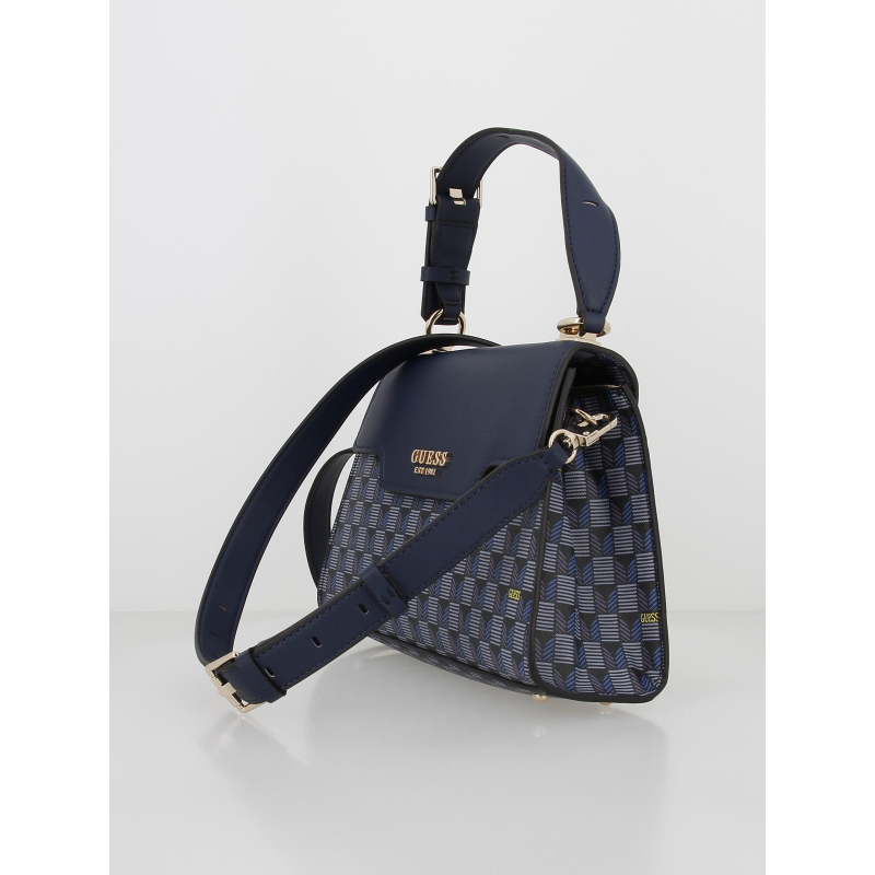 Sac main bandouli re hallie bleu marine femme Guess wimod