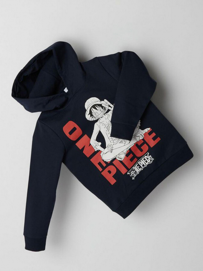 Sweat à capuche one piece noir enfant - Name It