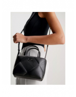 Sac à main mini matelassé re-lock quilt noir femme - Calvin Klein