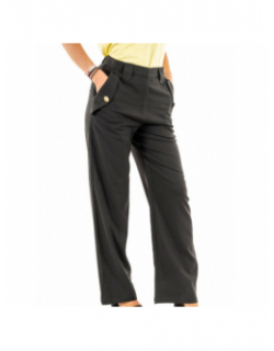 Pantalon large riel noir femme - La Petite Etoile