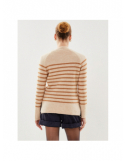 Pull rayé effie beige femme - La Petite Etoile