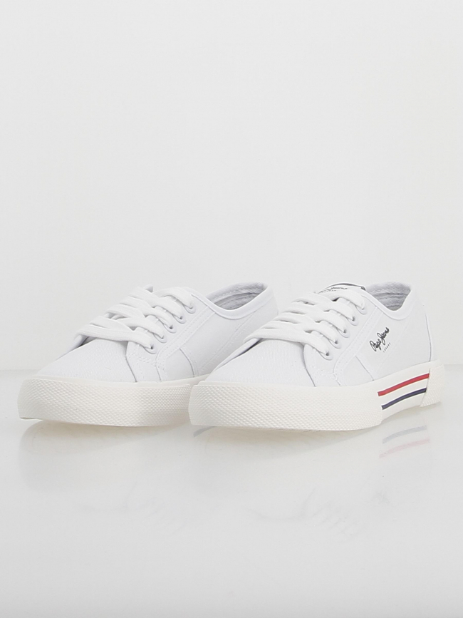 Baskets en toile brady basic blanc femme - Pepe Jeans