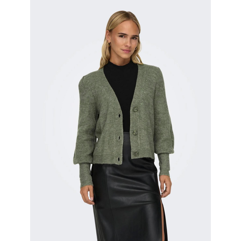 Gilet cardigan drea court vert femme - JDY