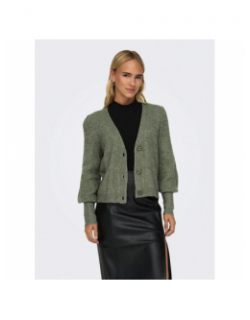 Gilet cardigan drea court vert femme - JDY