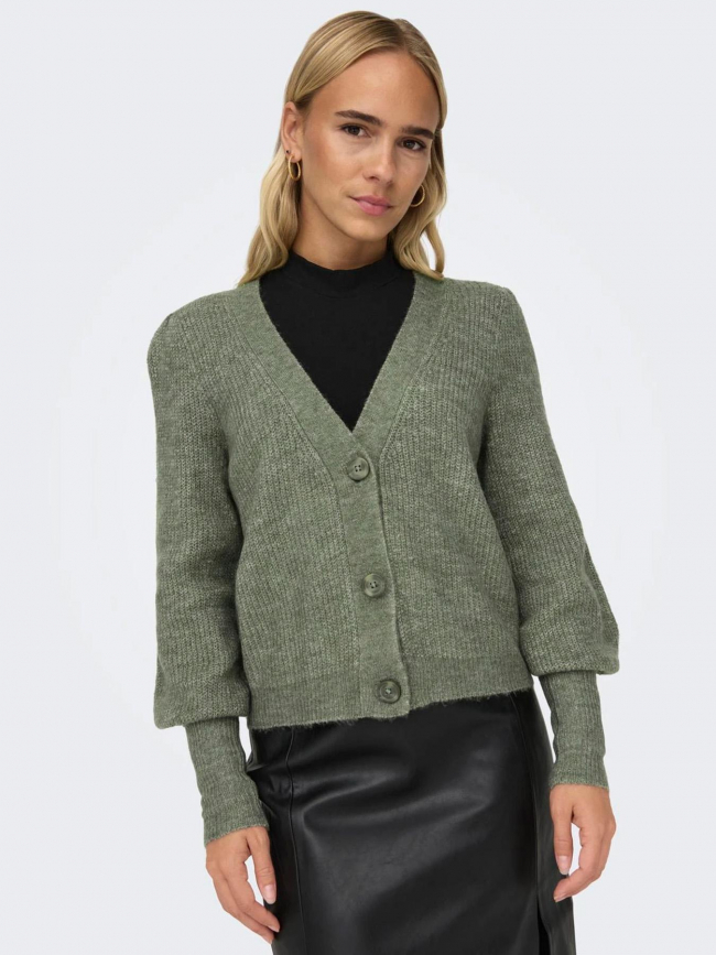 Gilet cardigan drea court vert femme - JDY