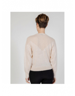 Pull col v bente beige femme - JDY