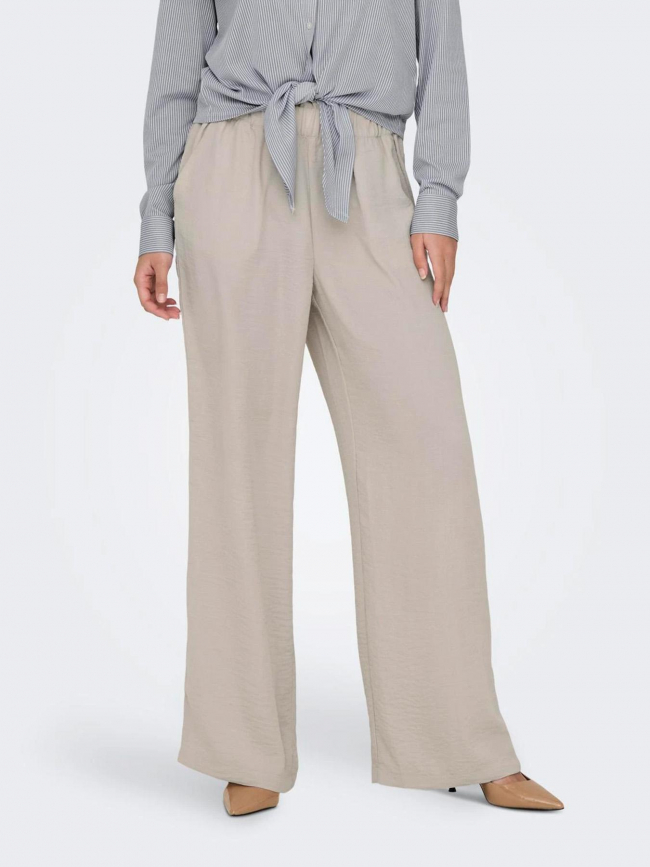 Pantalon fluide ample divya beige femme - JDY