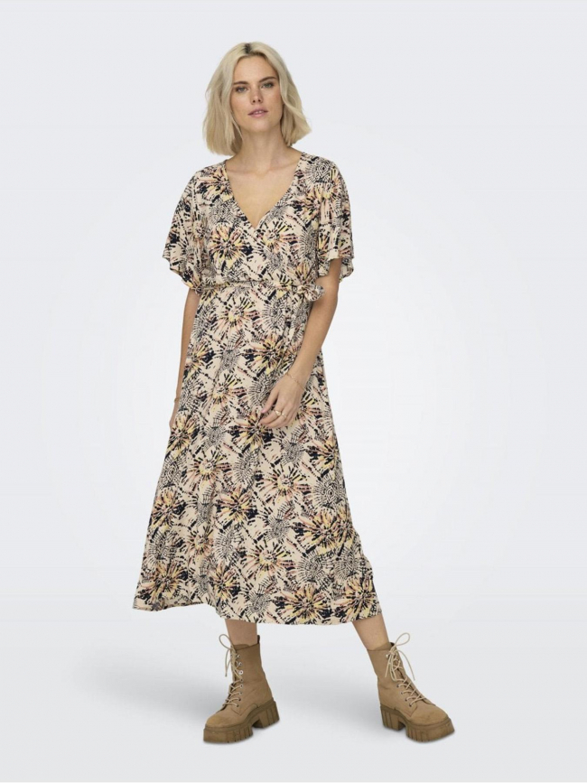 Robe longue portefeuille imprimés gaya femme - JDY