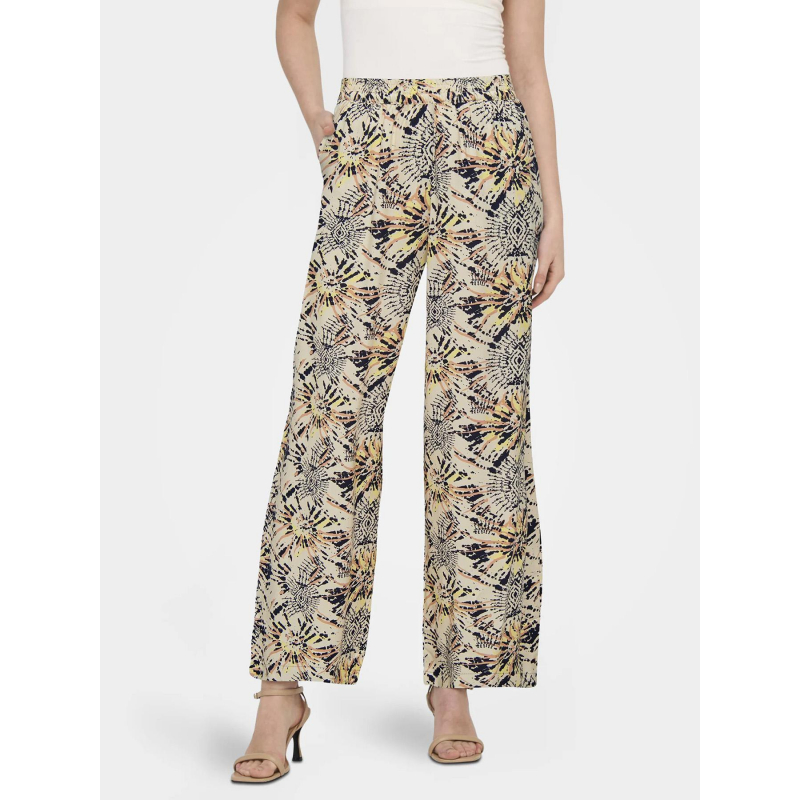 Pantalon fluide ample gaya beige femme - JDY