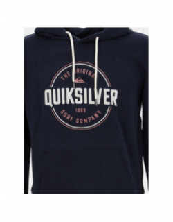 Sweat à capuche circle logo bleu marine homme - Quiksilver