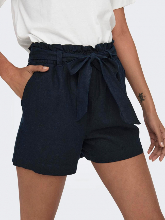 Short linen bleu marine femme - JDY