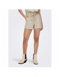 Short en lin fluide say beige femme - JDY