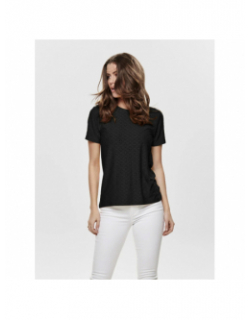 T-shirt ajouré cathinka noir femme - JDY