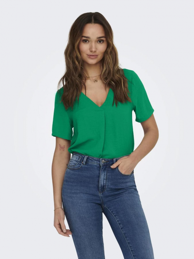 Blouse manches 3/4 dyvia vert femme - JDY