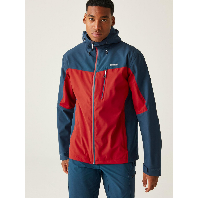 Veste impermeable outdoor birchdale rouge bleu homme Regatta wimod