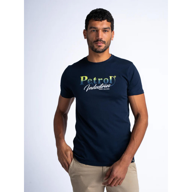 T-shirt logo dégradé bleu marine homme - Petrol Industries