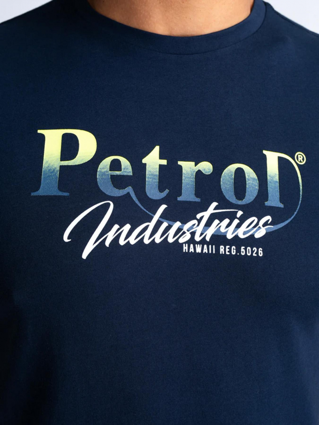 T-shirt logo dégradé bleu marine homme - Petrol Industries