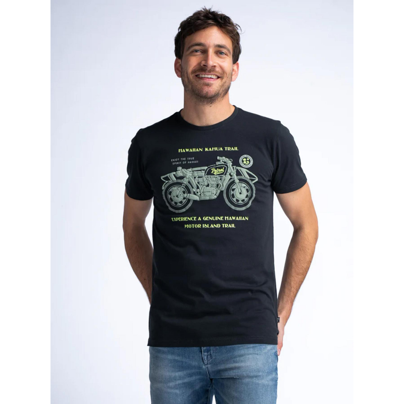 T-shirt hawaiian kahua trail noir homme - Petrol Industries