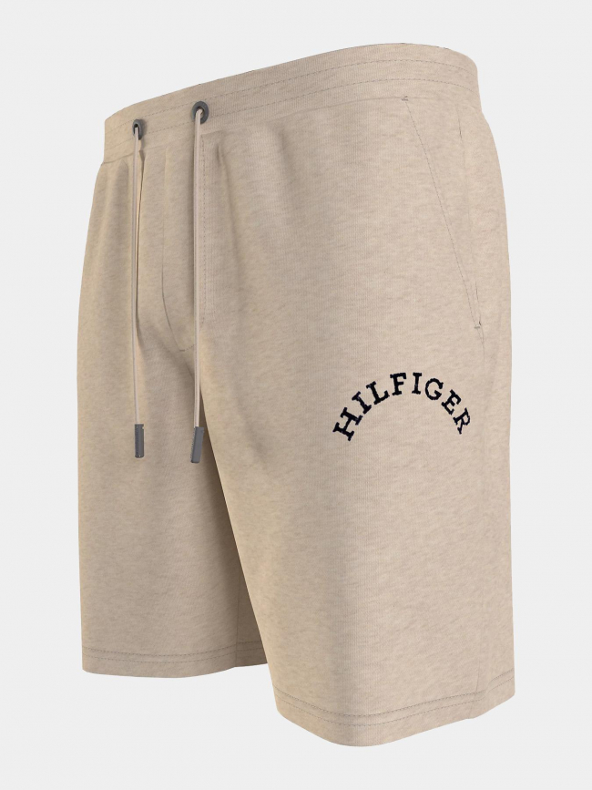 Short jogging logo arche beige homme - Tommy Hilfiger