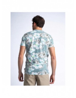 T-shirt ss aop imprimé floral bleu homme - Petrol Industries