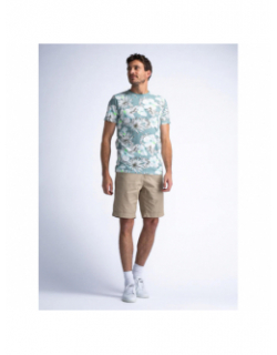 T-shirt ss aop imprimé floral bleu homme - Petrol Industries