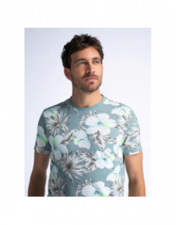 T-shirt ss aop imprimé floral bleu homme - Petrol Industries