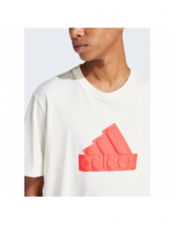 T-shirt fi bos regular logo blanc rouge homme - Adidas