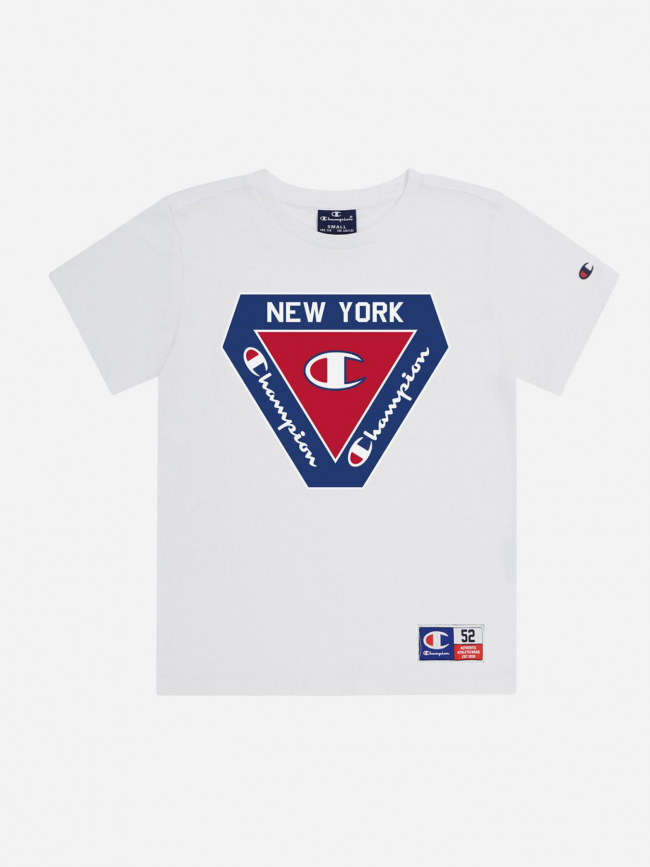 T-shirt crewneck logo new york blanc enfant - Champion