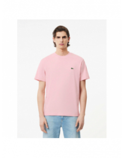 T-shirt uni logo rose homme - Lacoste