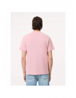 T-shirt uni logo rose homme - Lacoste