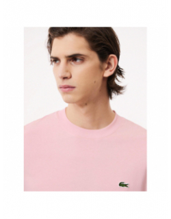 T-shirt uni logo rose homme - Lacoste