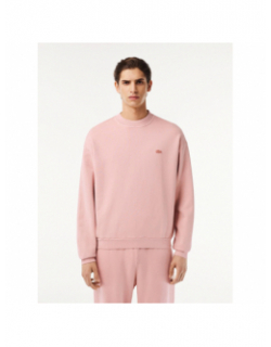 Sweatshirt effet vieillit rose homme - Lacoste