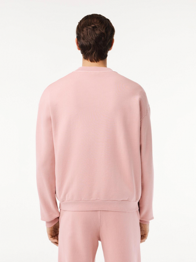 Sweatshirt effet vieillit rose homme - Lacoste