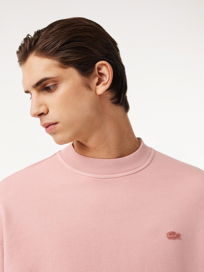 Sweatshirt effet vieillit rose homme - Lacoste